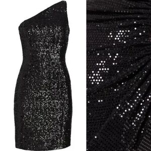 Maje Sequin Black Dress